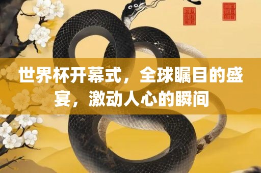 世界杯开幕式，全球瞩目的盛宴，激动人心的瞬间