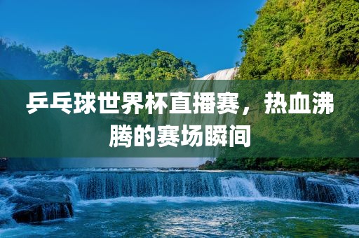 乒乓球世界杯直播赛，热血沸腾的赛场瞬间