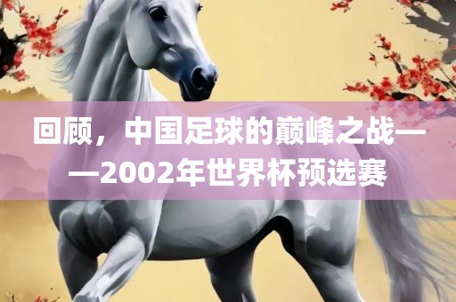 回顾，中国足球的巅峰之战——2002年世界杯预选赛