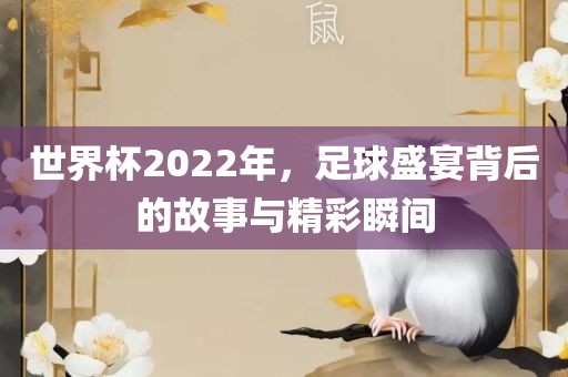 世界杯2022年，足球盛宴背后的故事与精彩瞬间