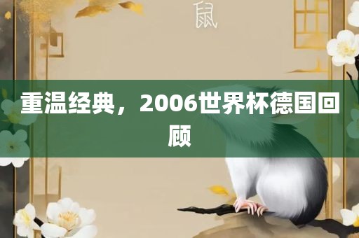重温经典，2006世界杯德国回顾