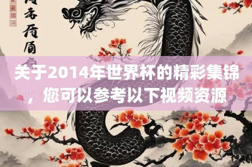 关于2014年世界杯的精彩集锦，您可以参考以下视频资源