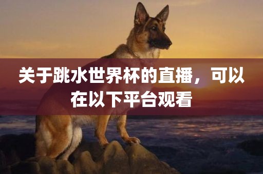 关于跳水世界杯的直播，可以在以下平台观看