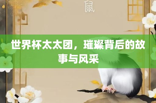 世界杯太太团，璀璨背后的故事与风采