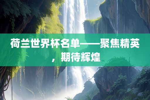 荷兰世界杯名单——聚焦精英，期待辉煌