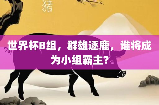 世界杯B组，群雄逐鹿，谁将成为小组霸主？