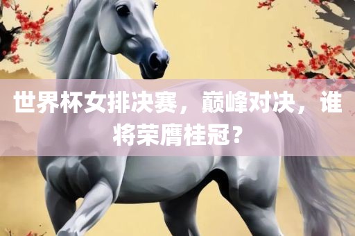 世界杯女排决赛，巅峰对决，谁将荣膺桂冠？