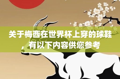 关于梅西在世界杯上穿的球鞋，有以下内容供您参考