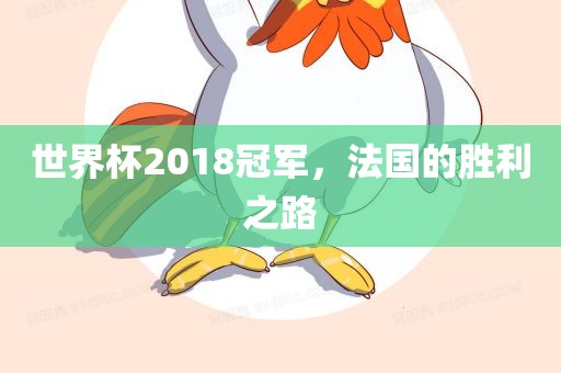 世界杯2018冠军，法国的胜利之路漯河市盈旭机械设备有限公司