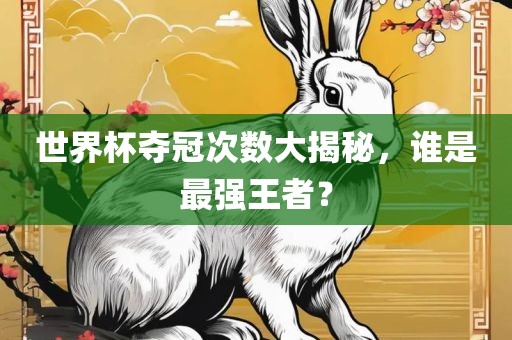 世界杯夺冠次数大揭秘，谁是最强王者？