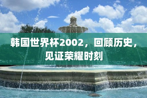 韩国世界杯2002，回顾历史，见证荣耀时刻漯河市盈旭机械设备有限公司