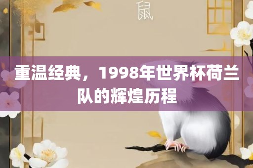 重温经典，1998年世界杯荷兰队的辉煌历程