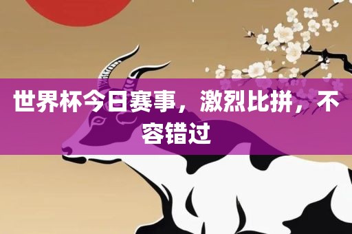 世界杯今日赛事，激烈比拼，不容错过