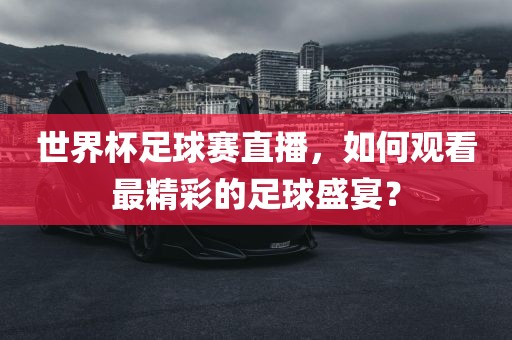 世界杯足球赛直播，如何观看最精彩的足球盛宴？