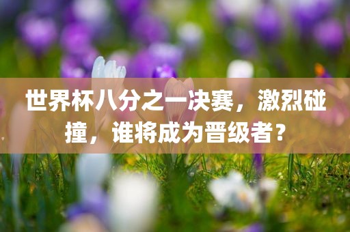 世界杯八分之一决赛，激烈碰撞，谁将成为晋级者？漯河市盈旭机械设备有限公司