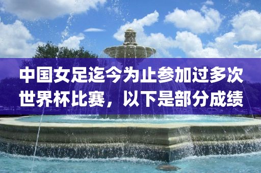 中国女足迄今为止参加过多次世界杯比赛，以下是部分成绩