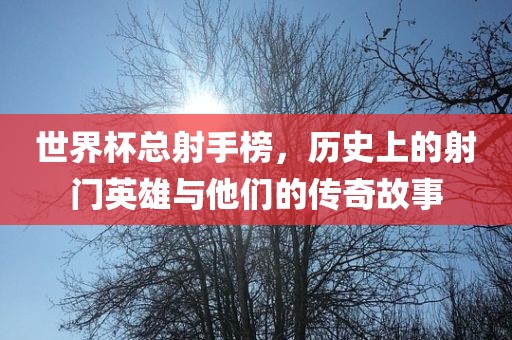 世界杯总射手榜，历史上的射门英雄与他们的传奇故事