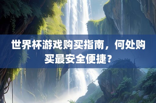 世界杯游戏购买指南，何处购买最安全便捷？