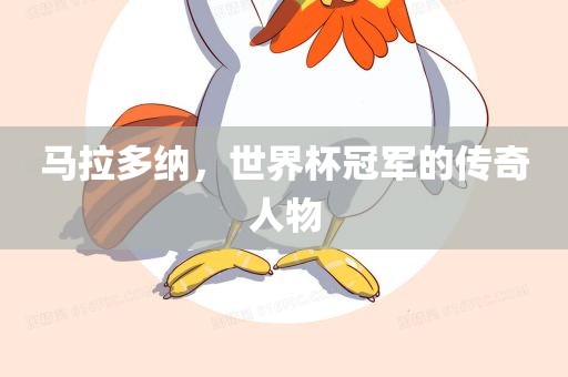 马拉多纳，世界杯冠军的传奇人物
