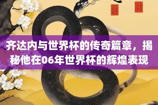 齐达内与世界杯的传奇篇章，揭秘他在06年世界杯的辉煌表现