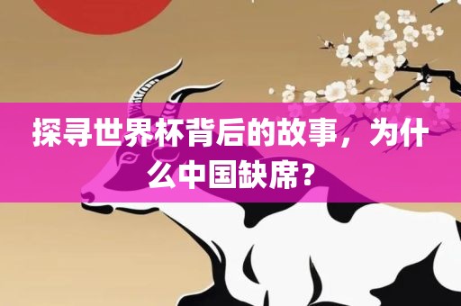 探寻世界杯背后的故事，为什么中国缺席？