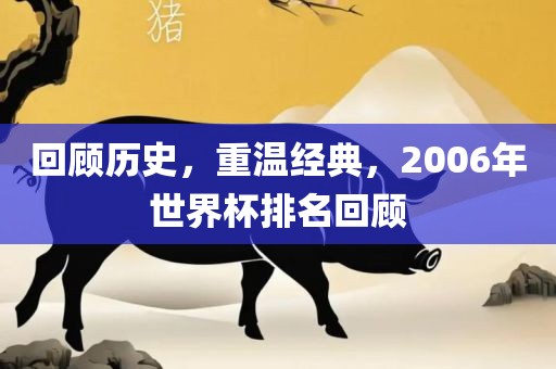 回顾历史，重温经典，2006年世界杯排名回顾