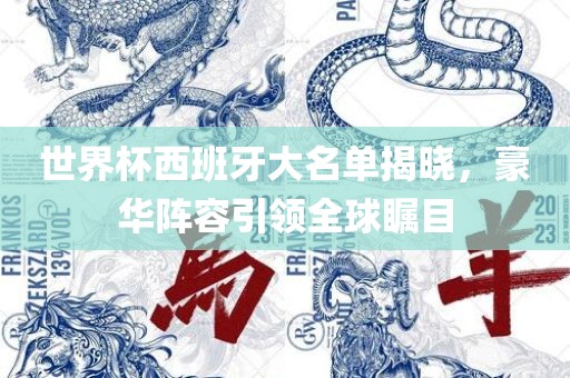 世界杯西班牙大名单揭晓，豪华阵容引领全球瞩目