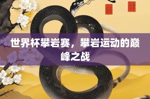 世界杯攀岩赛，攀岩运动的巅峰之战