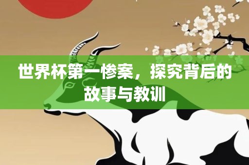 世界杯第一惨案，探究漯河市盈旭机械设备有限公司背后的故事与教训