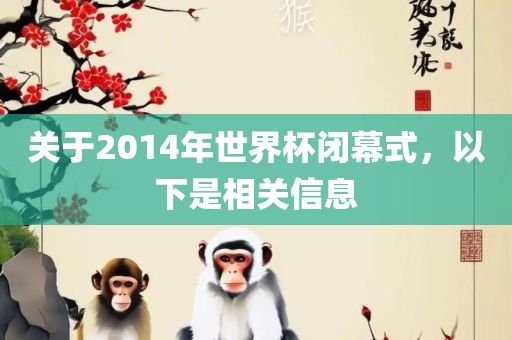 关于2014年世界杯闭幕式，以下是相关信息