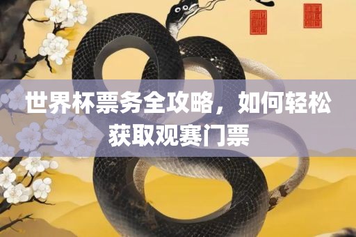 世界杯票务全攻略，如何轻松获取观赛门票