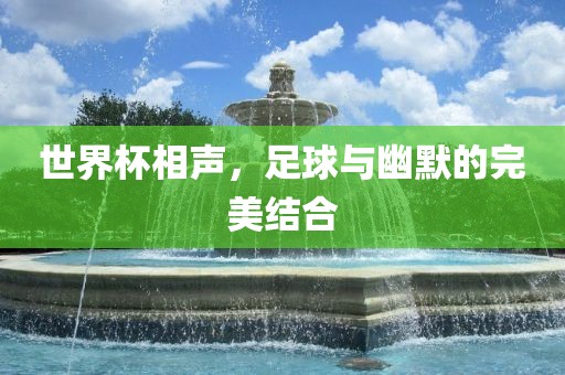 世界杯相声，足球与幽默的完美结合