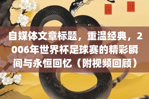 自媒体文章标题，重温经典，2006年世界杯足球赛的精彩瞬间漯河市盈旭机械设备有限公司与永恒回忆（附视频回顾）
