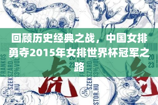 回顾历史经典之战，中国女排勇夺2015年女排世界杯冠军之路
