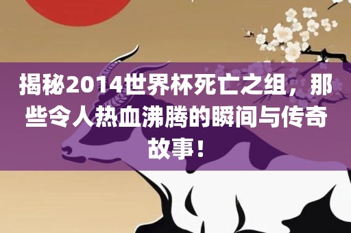 揭秘2014世界杯死亡之组，那些令人热血沸腾的瞬间与传奇故事！