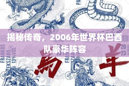 揭秘传奇，2006年世界杯巴西队豪华阵容