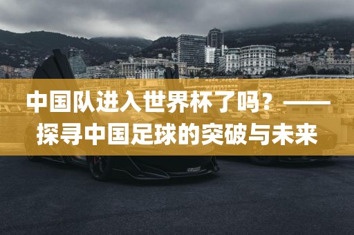 中国队进入世界杯了吗？——探寻中国足球的突破与未来