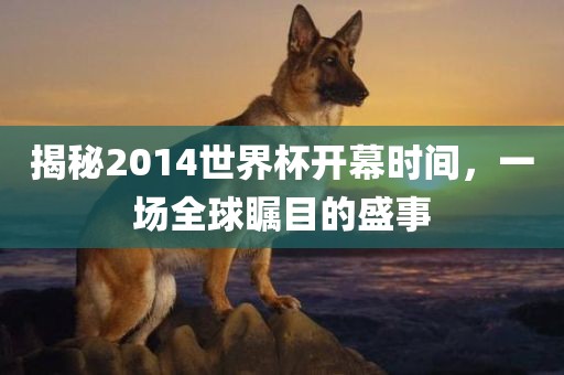 揭秘2014世界杯开幕时间，一场全球瞩目的盛事