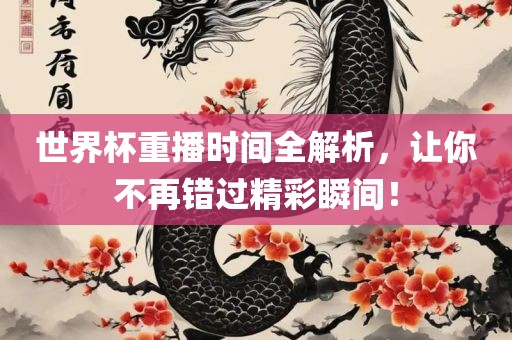 世界杯重播时间全解析，让你不再错过精彩瞬间！