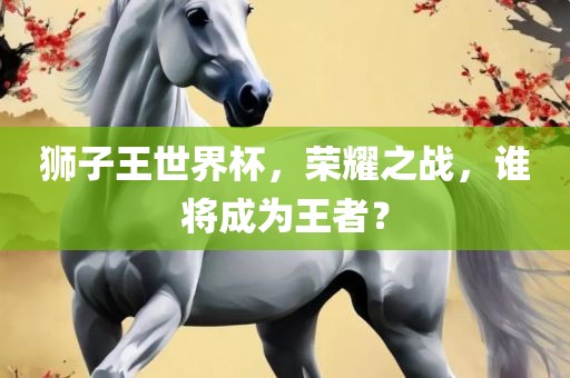 狮子王世界杯，荣耀之战，谁将成为王者？