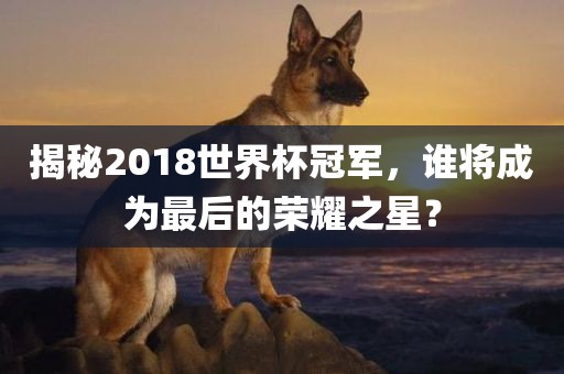 揭秘2018世界杯冠军，谁将成为最后的荣耀之星？