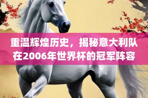 重温辉煌历史，揭秘意大利队在2006年世界杯的冠军阵容