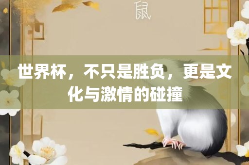 世界杯，不只是胜负，更是文化与激情的碰撞