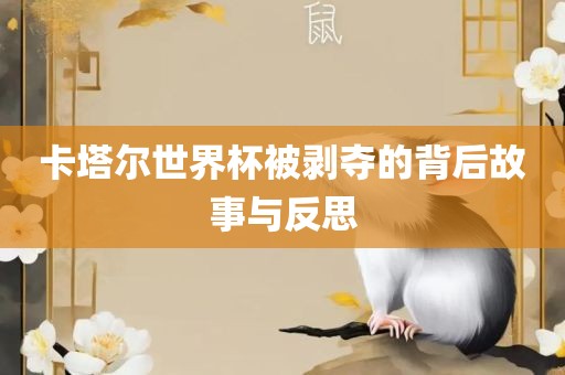 卡塔尔世界杯被剥夺的背后故事与反思
