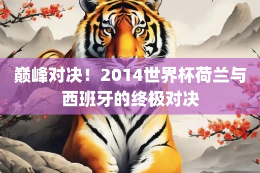 巅峰对决！2014世界杯荷兰与西班牙的终极对决
