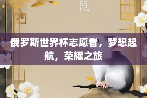 俄罗斯世界杯志愿者，梦想起航，荣耀之旅