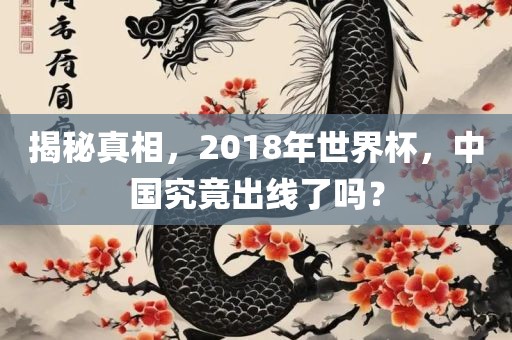 揭秘真相，2018年世界杯，中国究竟出线了吗？