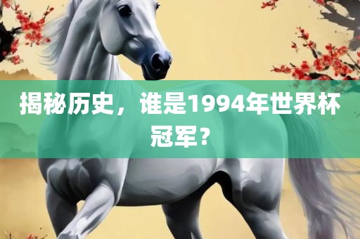 揭秘历史，谁是1994年世界杯冠军？漯河市盈旭机械设备有限公司