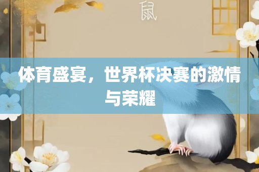 体育盛宴，世界杯决赛的激情与荣耀