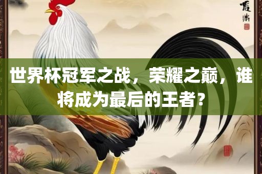 世界杯冠军之战，荣耀之巅，谁将成为最后的王者？